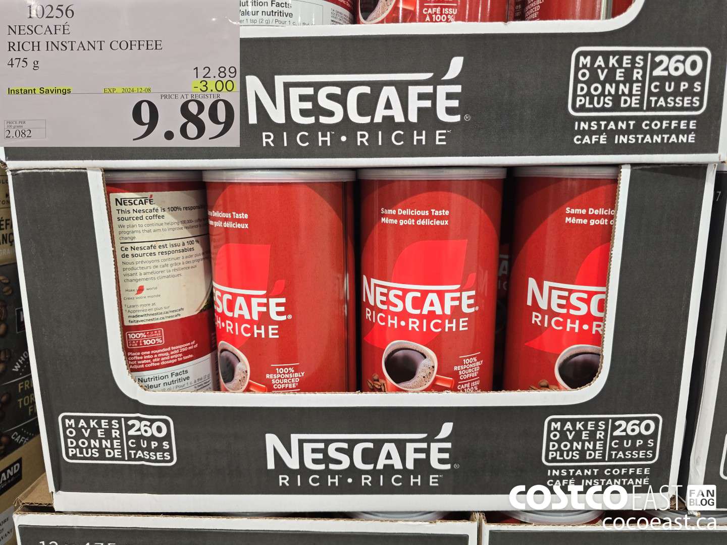 10256 NESCAFE RICH INSTANT COFFEE 475 G ($3.00 INSTANT SAVINGS EXPIRES ON 2024-12-08) $9.89