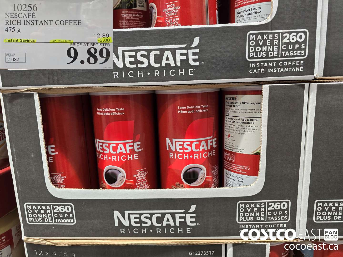 10256 NESCAFE RICH INSTANT COFFEE 475 G ($3.00 INSTANT SAVINGS EXPIRES ON 2024-12-25) $9.89
