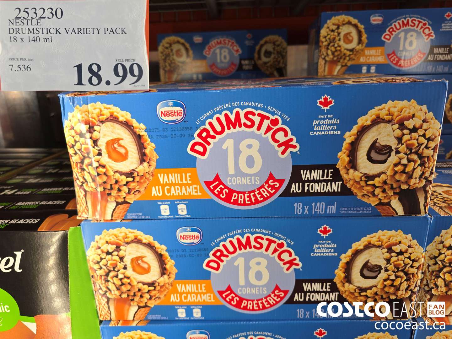 253230 NESTLE DRUMSTICK VARIETY PACK 18 X 140 ML $18.99