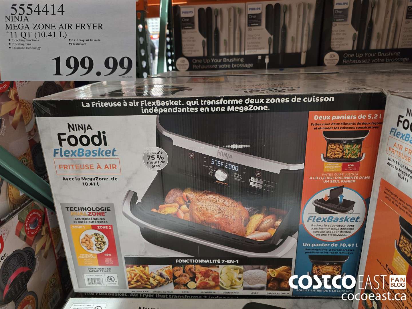 5554414 NINJA MEGA ZONE AIR FRYER 11 QT. (10.41 L) $199.99