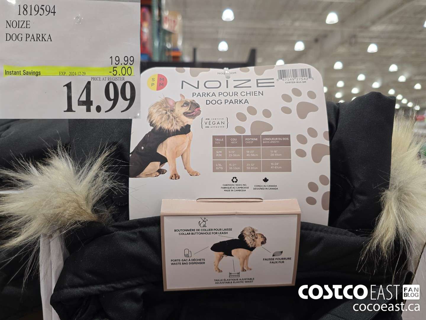 1819594 NOIZE DOG PARKA ($5.00 INSTANT SAVINGS EXPIRES ON 2024-12-29) $14.99