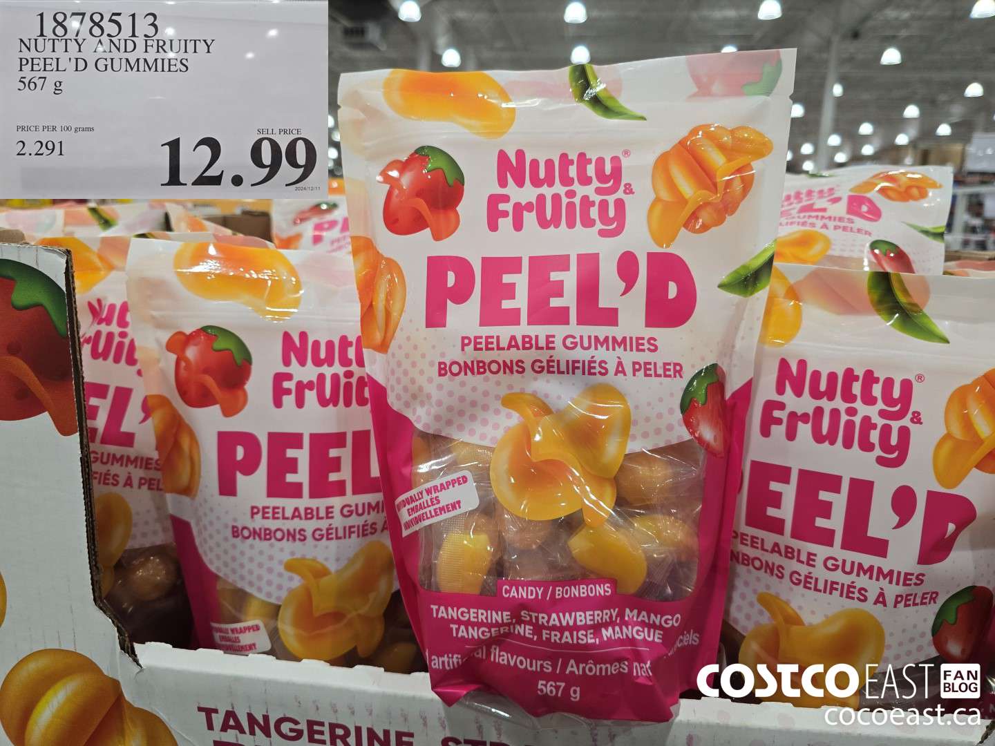 1878513 NUTTY AND FRUITY PEEL'D GUMMIES 567 g $12.99