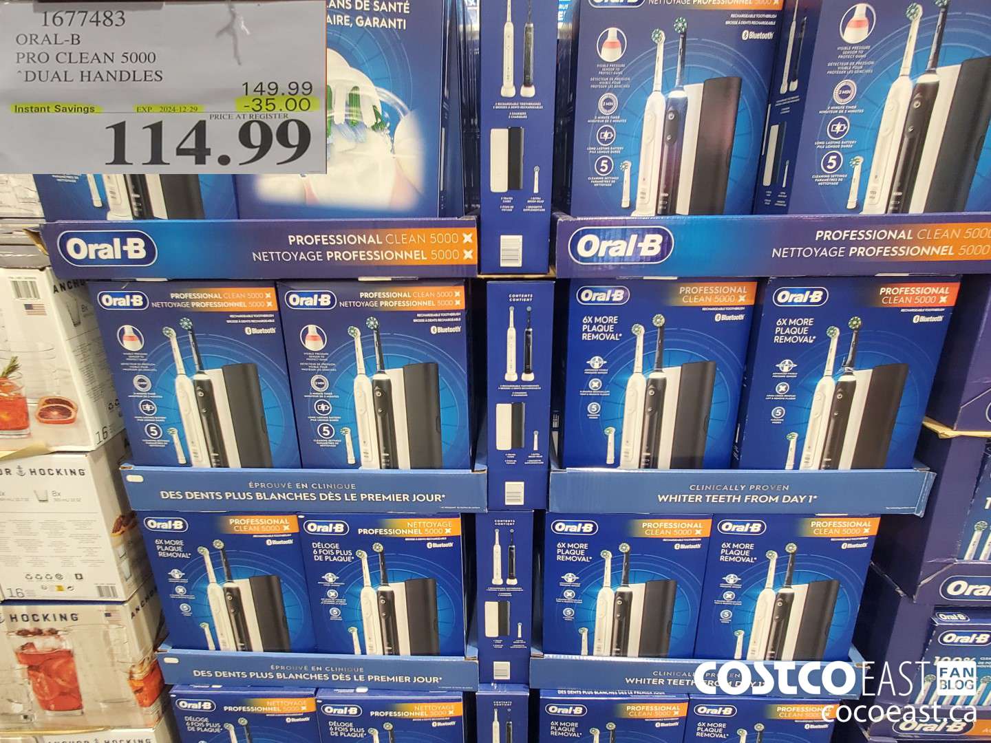 1677483 ORAL-B PRO CLEAN 5000 DUAL HANDLES ($35.00 INSTANT SAVINGS EXPIRES ON 2024-12-29) $114.99