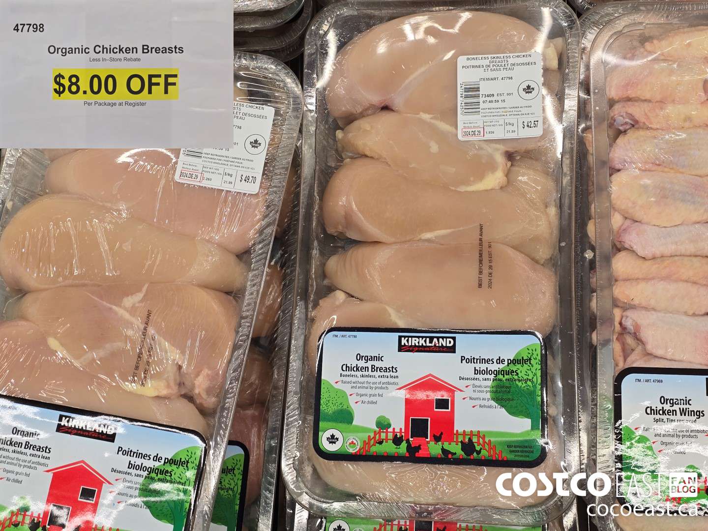 47798 ORGANIC CHICKEN BREASTS ($8.00 INSTANT SAVINGS)