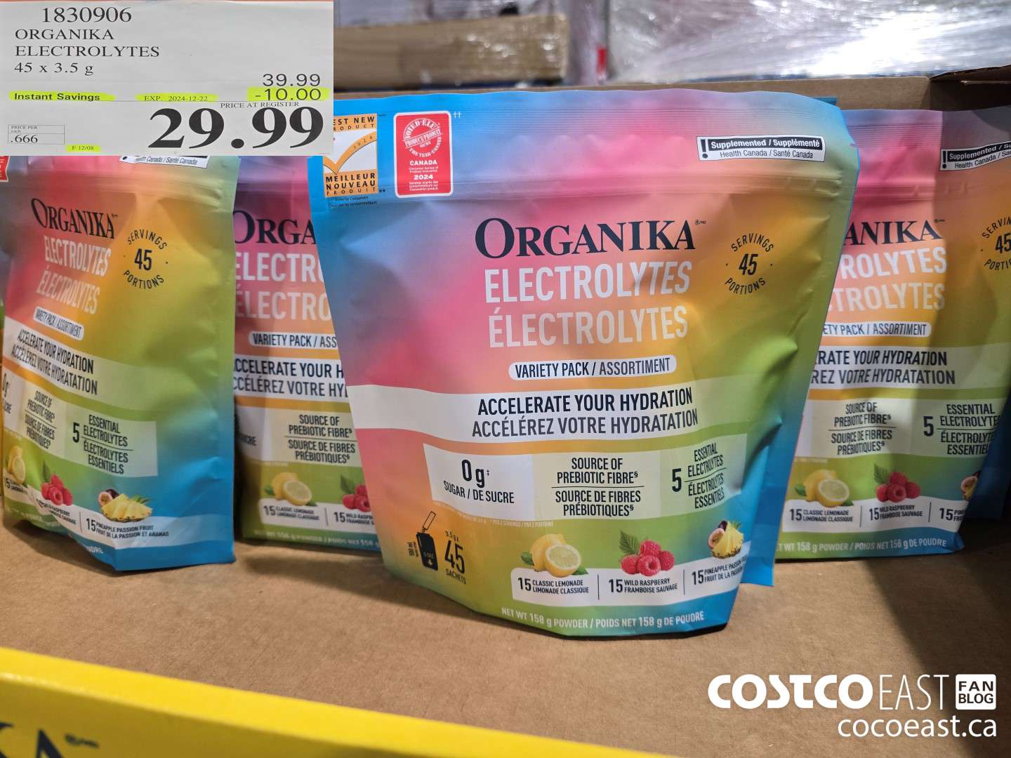 1830906 ORGANIKA ELECTROLYTES 45 x 3.5 g ($10.00 INSTANT SAVINGS EXPIRES ON 2024-12-22) $29.99