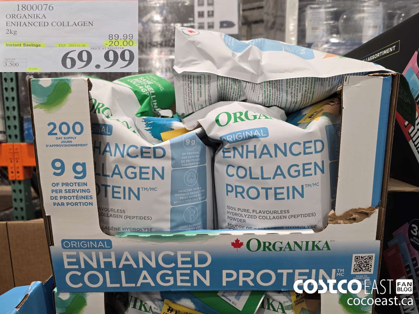 1800076 ORGANIKA ENHANCED COLLAGEN 2kg ($20.00 INSTANT SAVINGS EXPIRES ON 2024-01-26) $69.99