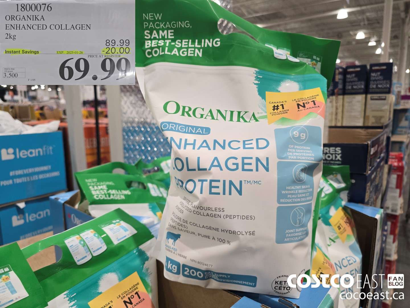 1800076 ORGANIKA ENHANCED COLLAGEN 2kg ($20.00 INSTANT SAVINGS EXPIRES ON 2025-01-26) $69.99