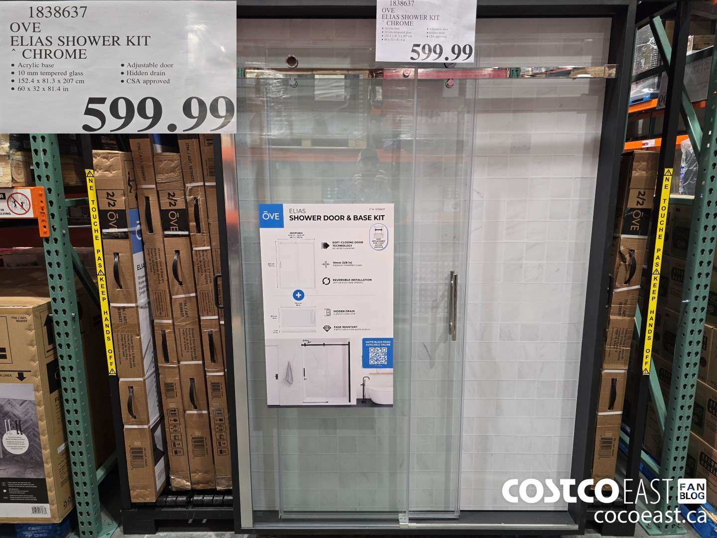 1838637 OVE ELIAS SHOWER KIT ~ CHROME $599.99