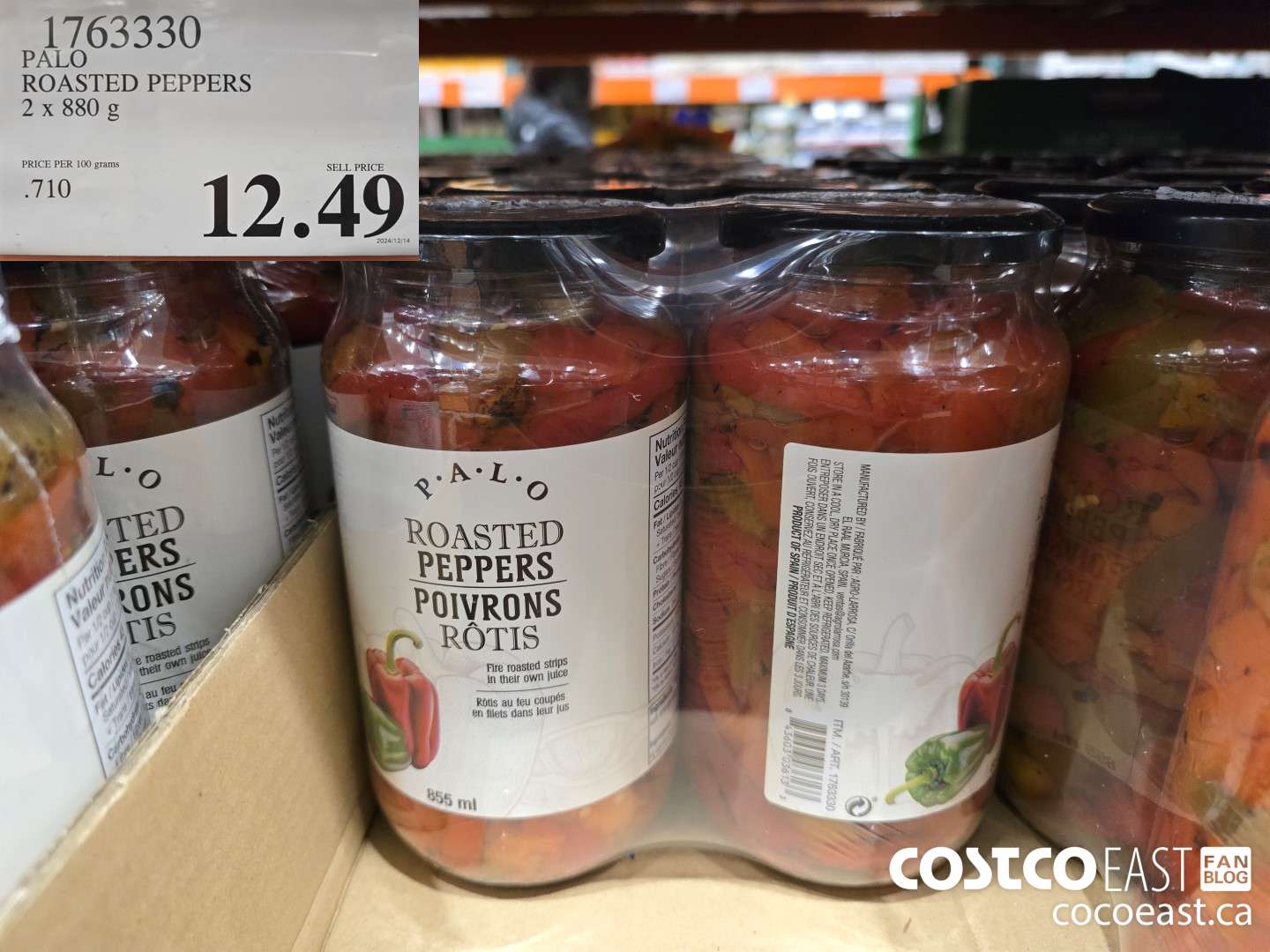 1763330 PALO ROASTED PEPPERS 2 x 880 G $12.49