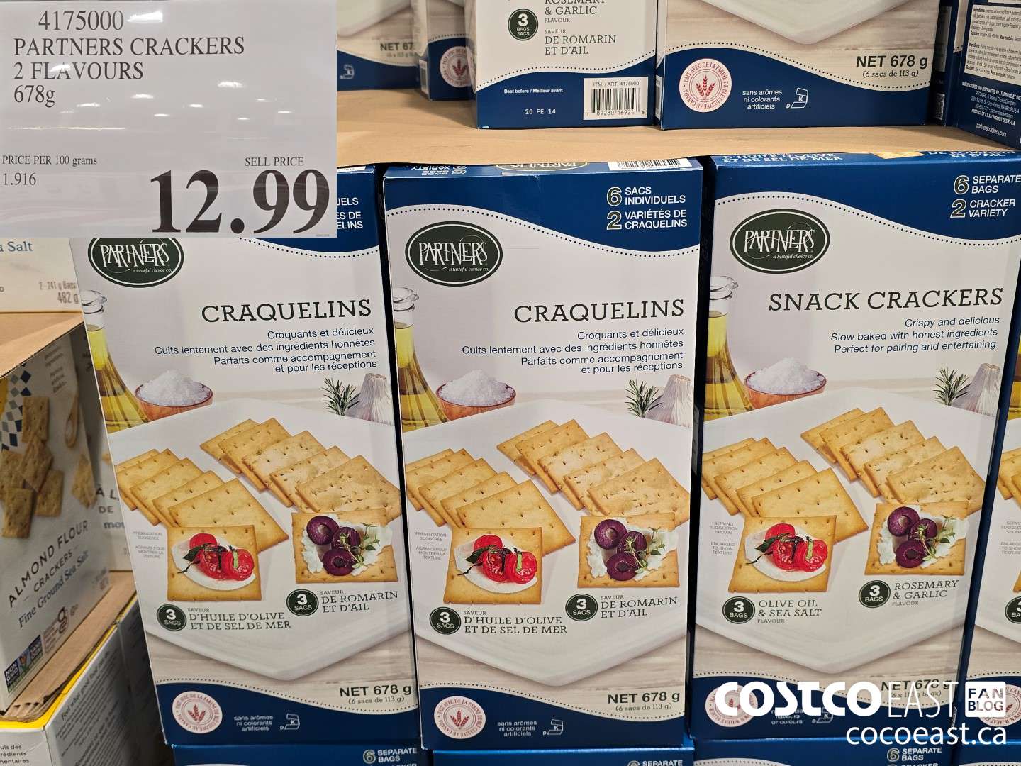 4175000 PARTNERS CRACKERS 2 FLAVOURS 678g $12.99