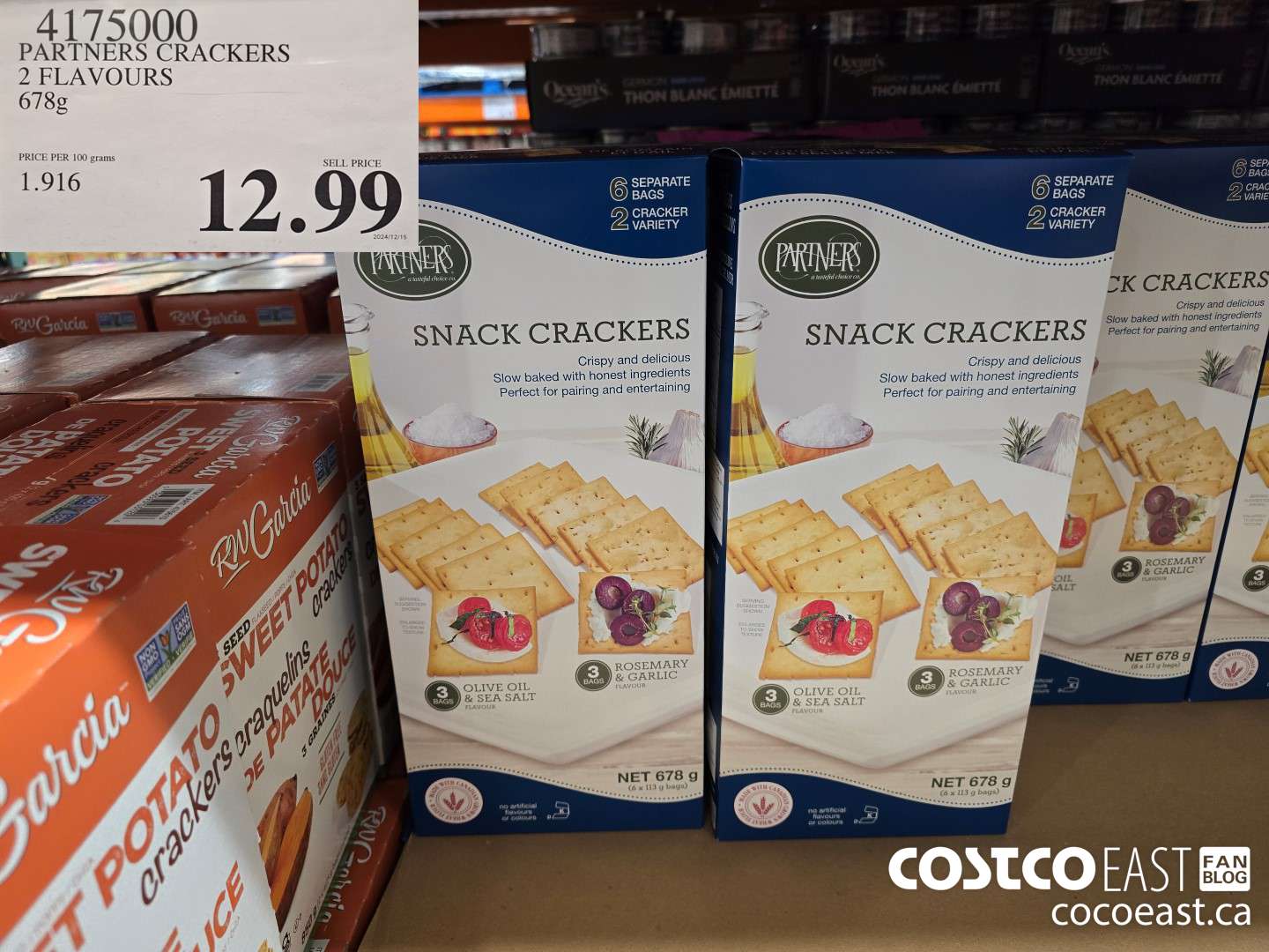4175000 PARTNERS CRACKERS 2 FLAVOURS 678g $12.99