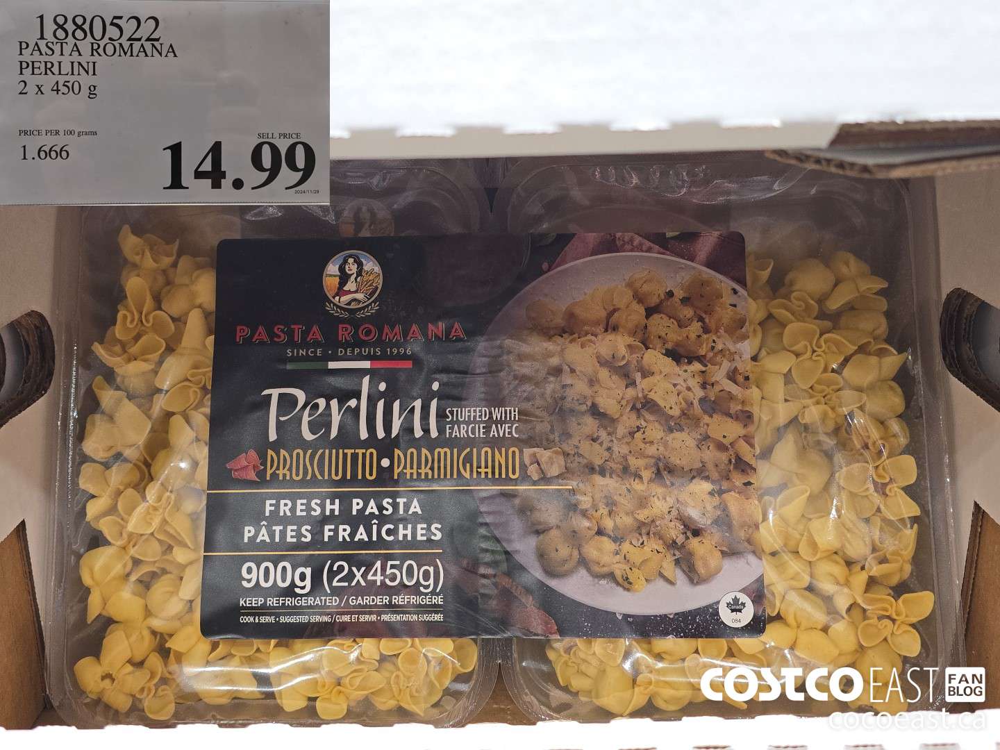 1880522 PASTA ROMANA PERLINI 2x 450 g $14.99