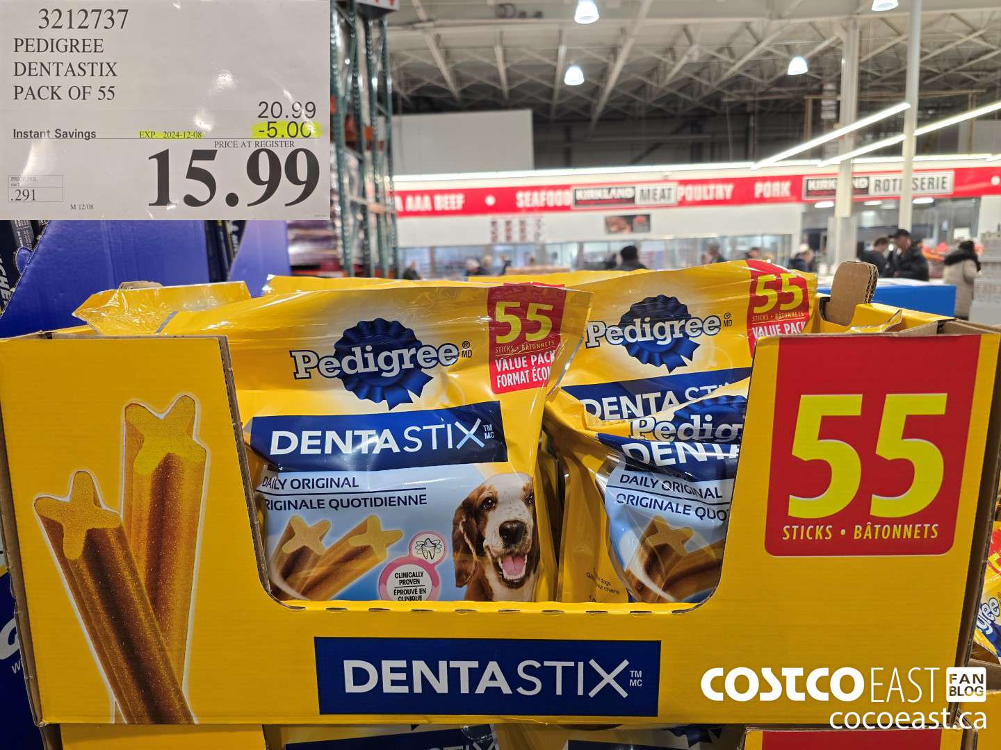 3212737 PEDIGREE DENTASTIX PACK OF 55 ($5.00 INSTANT SAVINGS EXPIRES ON 2024-12-08) $15.99