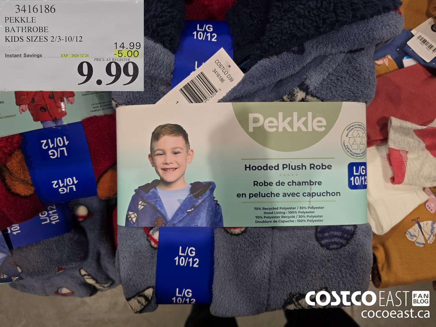 3416186 PEKKLE BATHROBE KIDS SIZES 2/3-10/12 ($5.00 INSTANT SAVINGS EXPIRES ON 2024-12-24) $9.99