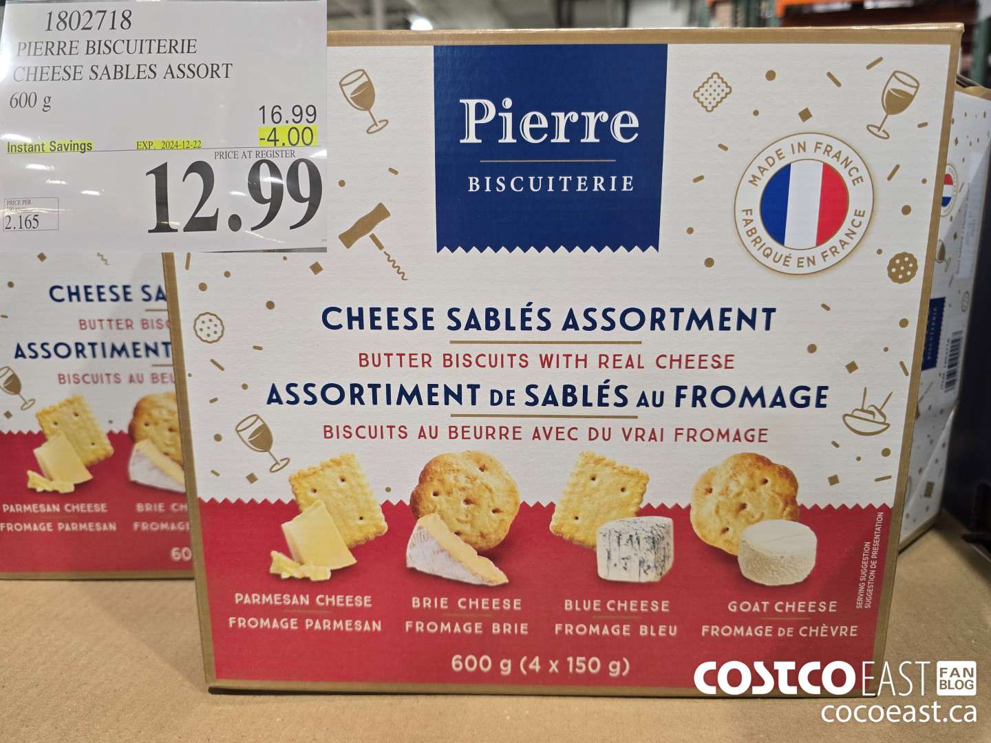1802718 PIERRE BISCUITERIE CHEESE SABLES ASSORT ($4.00 INSTANT SAVINGS EXPIRES ON 2024-12-22) $12.99