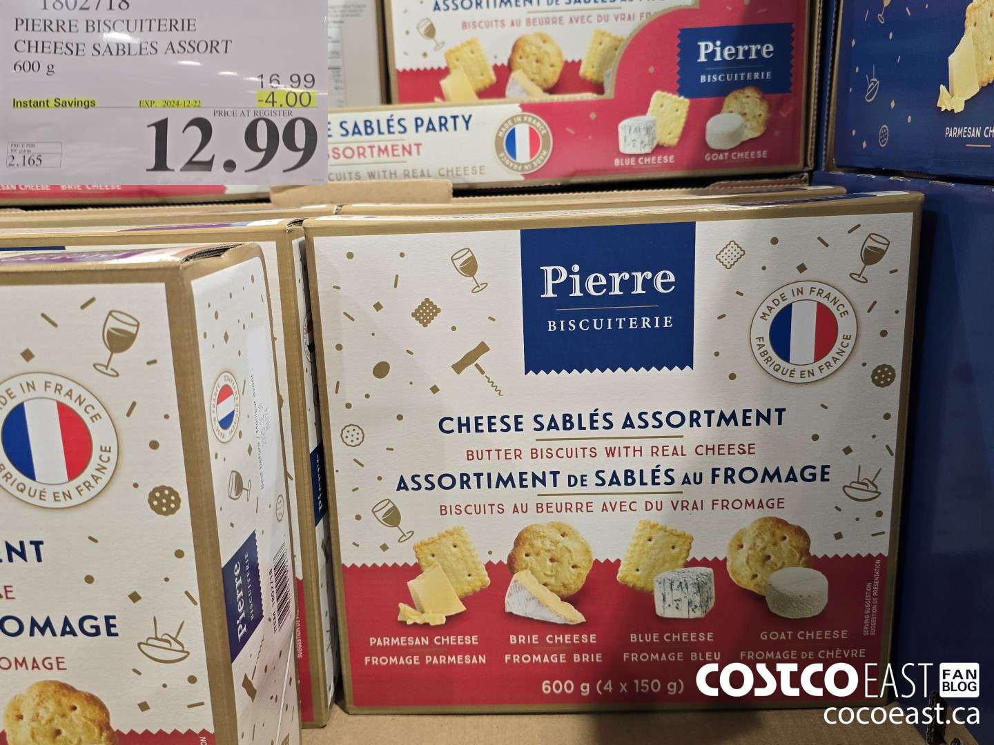 1802718 PIERRE BISCUITERIE CHEESE SABLES ASSORT ($4.00 INSTANT SAVINGS EXPIRES ON 2024-12-22) $12.99