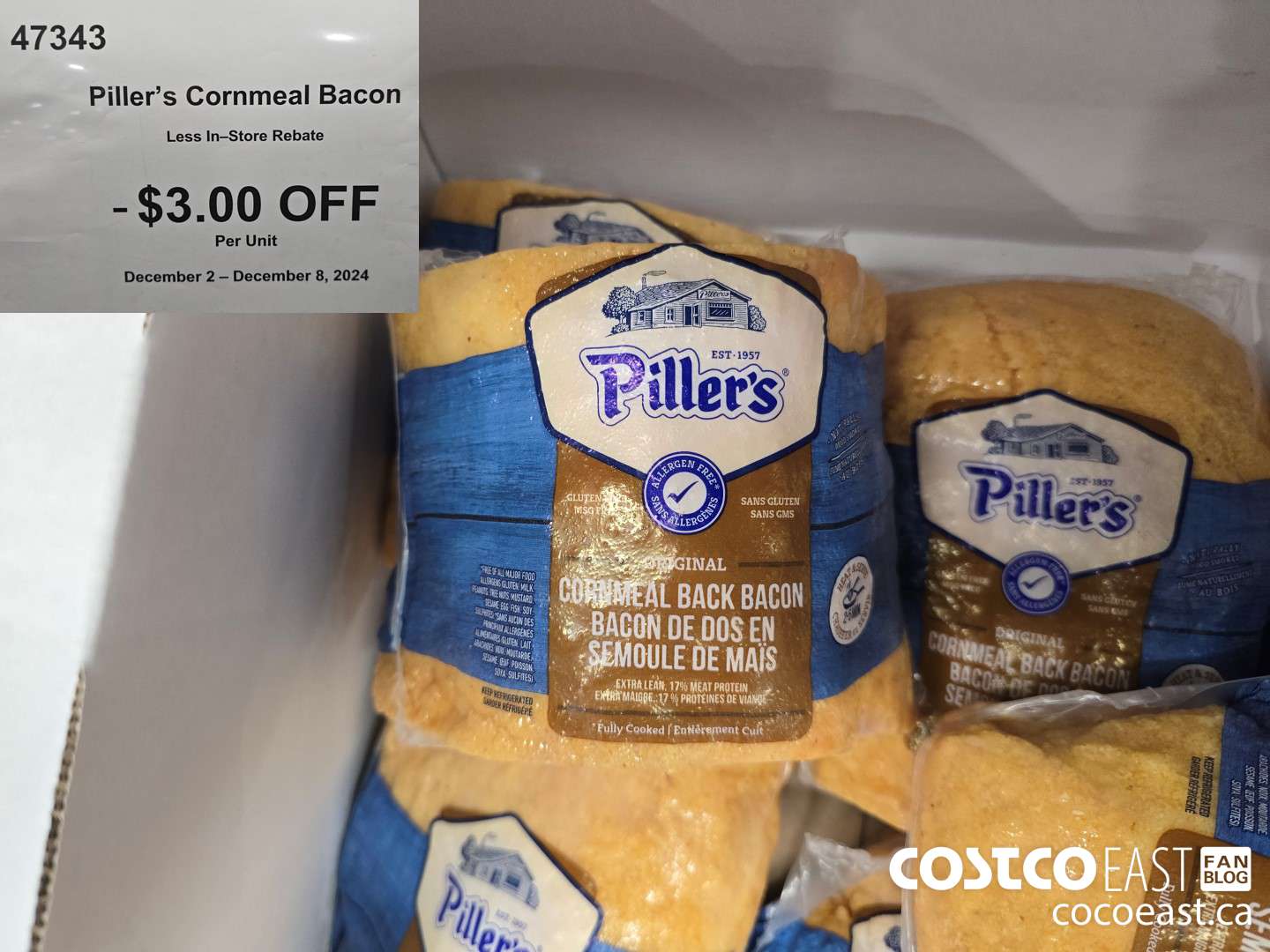 47343 PILLER'S CORNMEAL BACON ($3.00 INSTANT SAVINGS)
