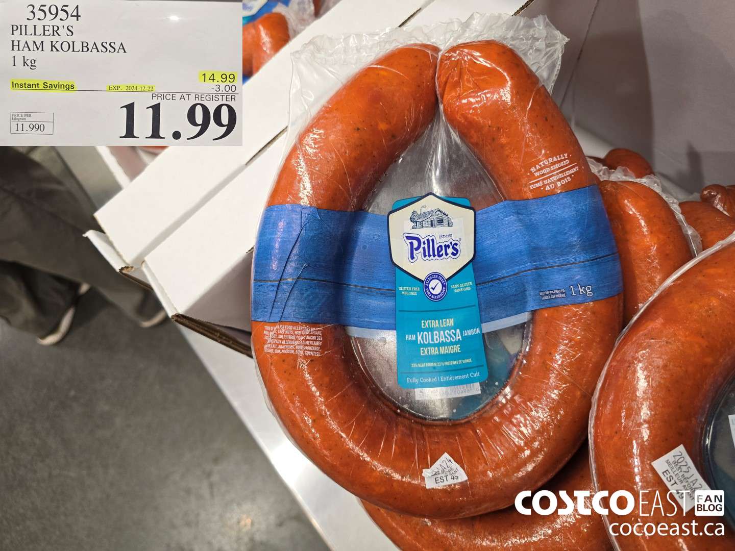 35954 PILLER'S HAM KOLBASSA 1 kg ($3.00 INSTANT SAVINGS EXPIRES ON 2024-12-22) $11.99