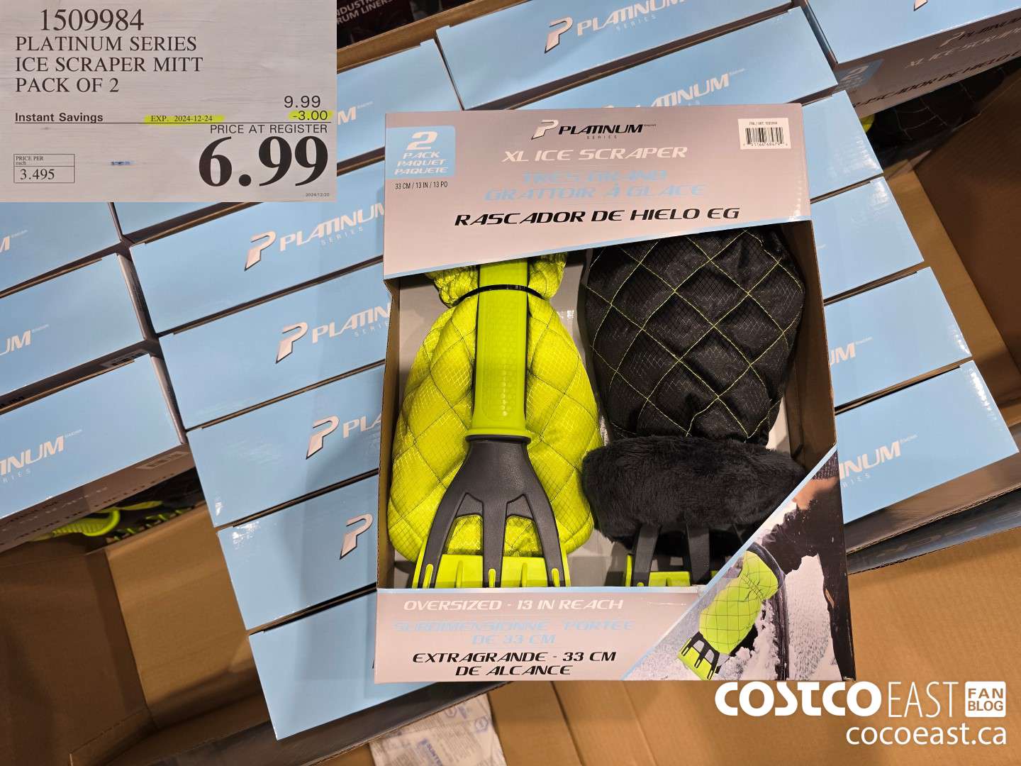 1509984 PLATINUM SERIES ICE SCRAPER MITT PACK OF 2 ($3.00 INSTANT SAVINGS EXPIRES ON 2024-12-24) $6.99