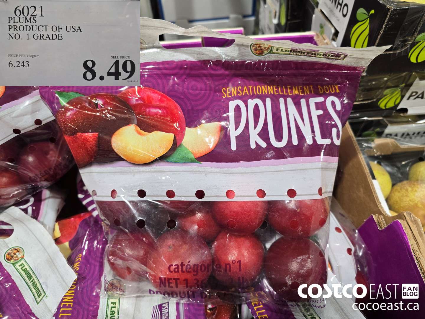 6021 PLUMS PRODUCT OF USA NO. 1 GRADE $8.49