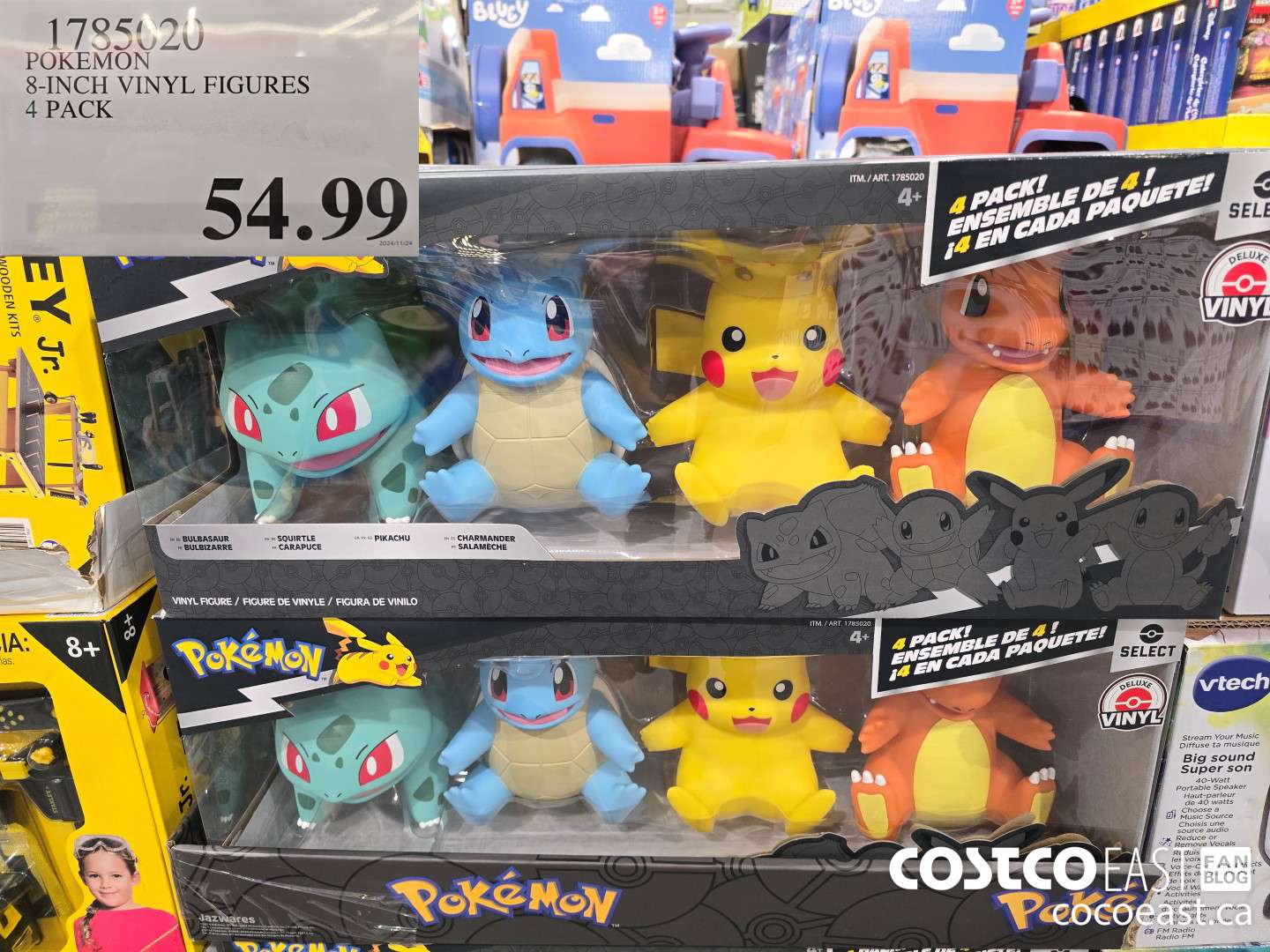 1785020 POKEMON 8-INCH VINYL FIGURES 4 PACK $54.99