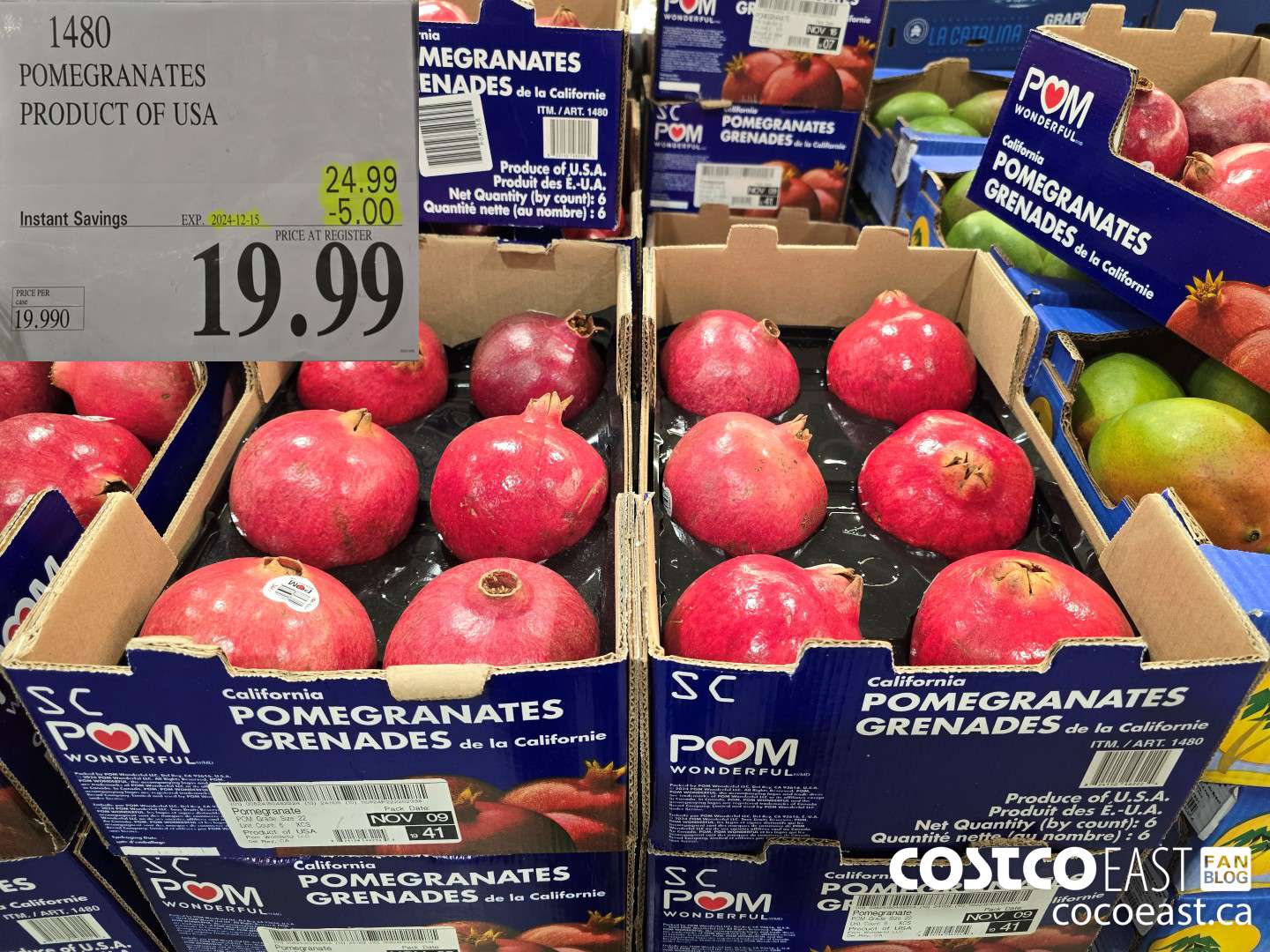 1480 POMEGRANATES PRODUCT OF USA ($5.00 INSTANT SAVINGS EXPIRES ON 2024-12-15) $19.99