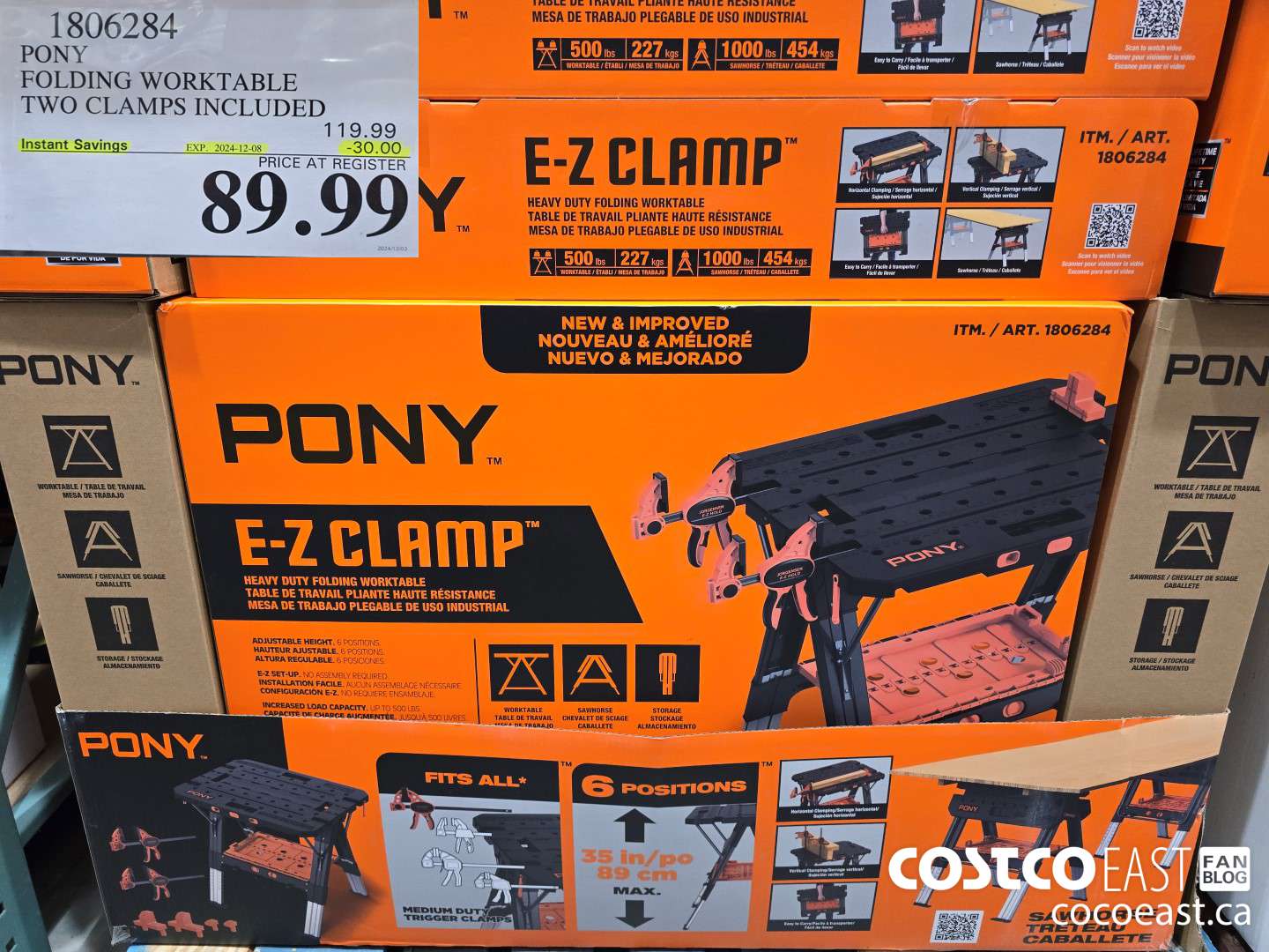 1806284 PONY FOLDING WORKTABLE TWO CLAMPS INCLUDED ($30.00 INSTANT SAVINGS EXPIRES ON 2024-12-08) $89.99