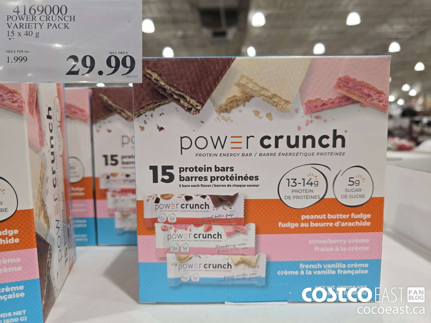 4169000 POWER CRUNCH VARIETY PACK 15x 40g $29.99