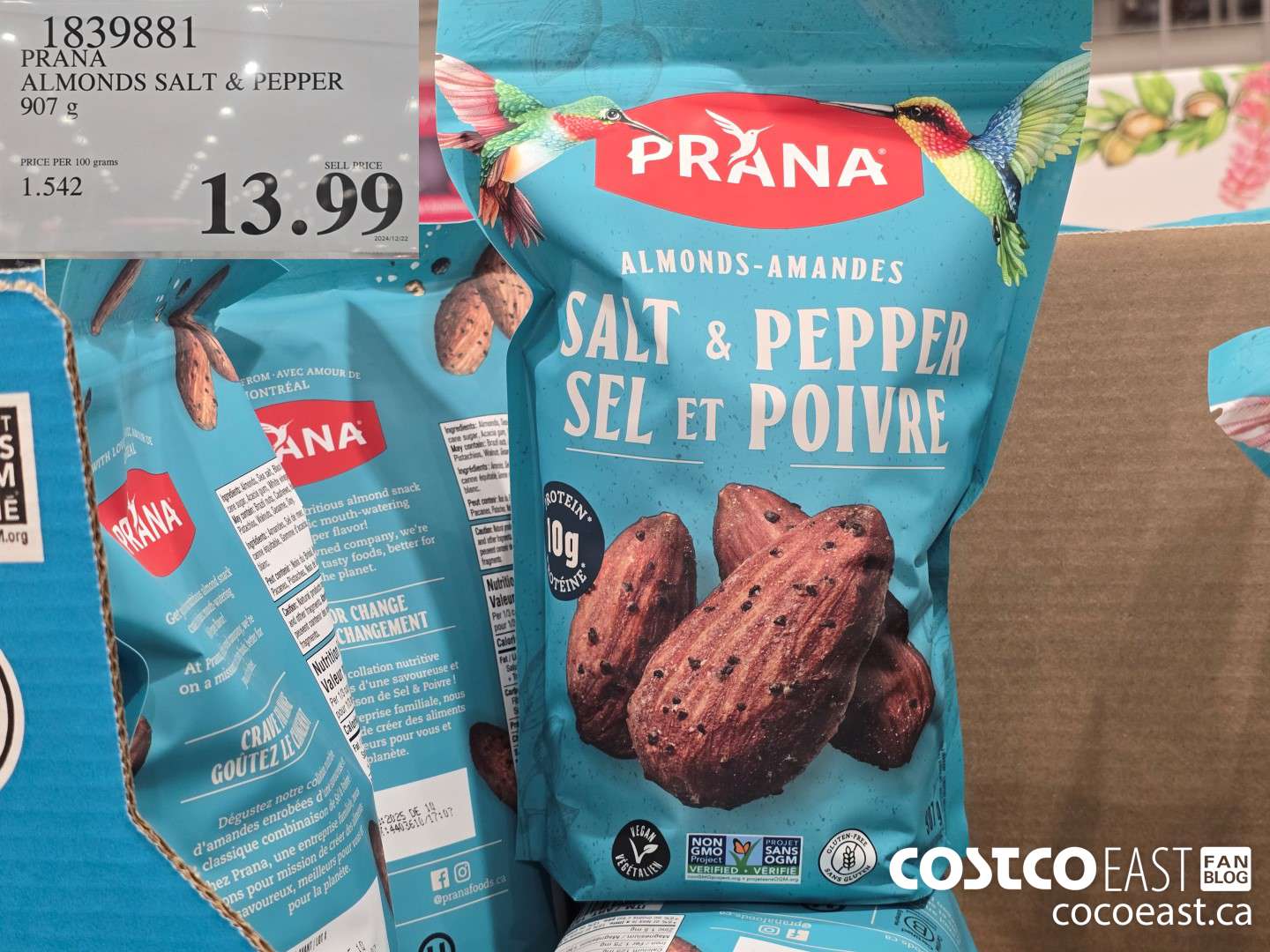 1839881 PRANA ALMONDS SALT & PEPPER 907 G $13.99