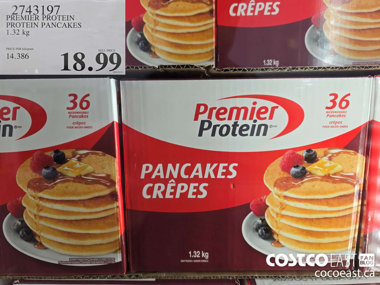 2743197 PREMIER PROTEIN PROTEIN PANCAKES 1.32 KG $18.99