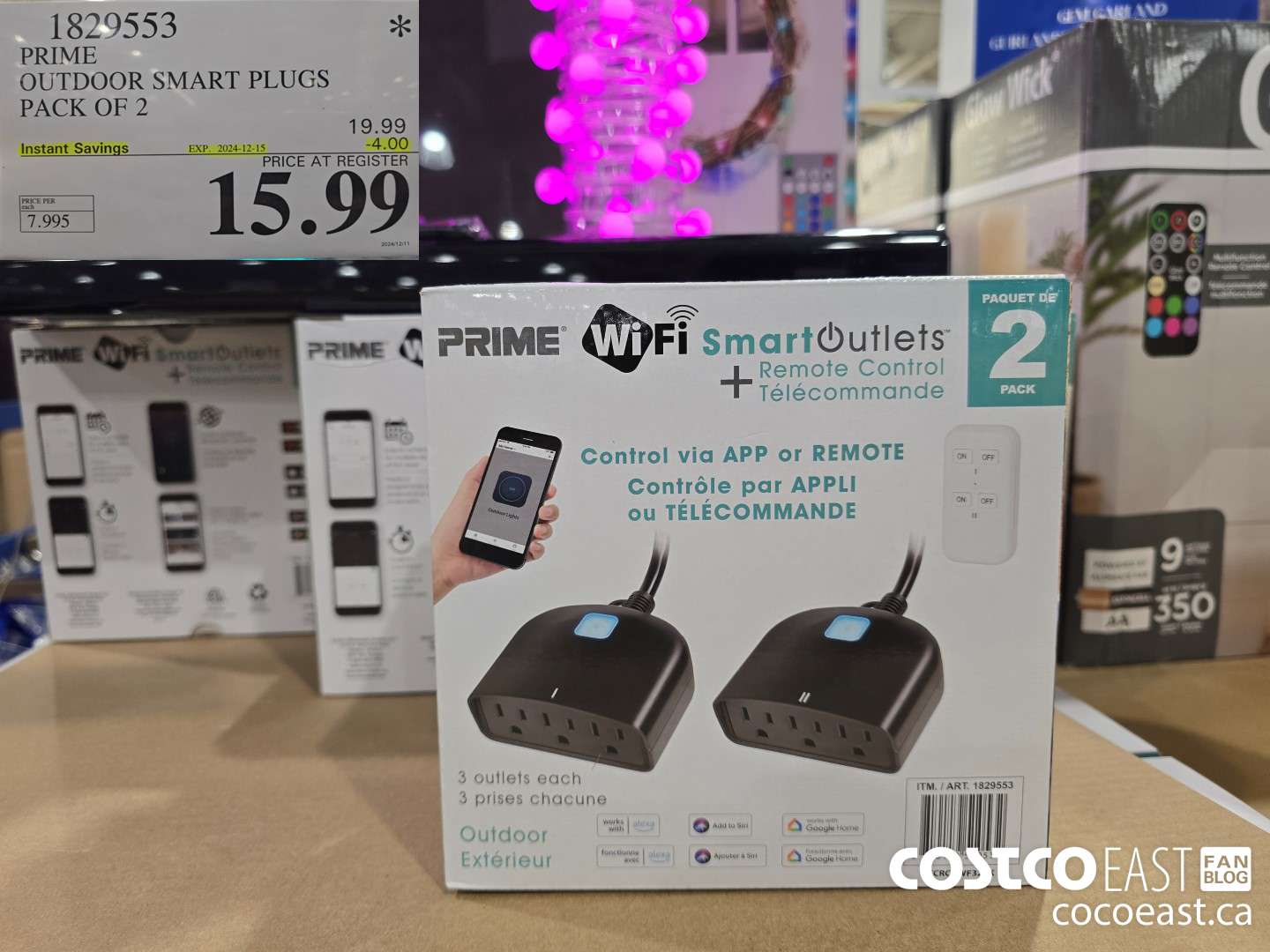 1829553 PRIME OUTDOOR SMART PLUGS PACK OF 2 ($4.00 INSTANT SAVINGS EXPIRES ON 2024-12-15) $15.99