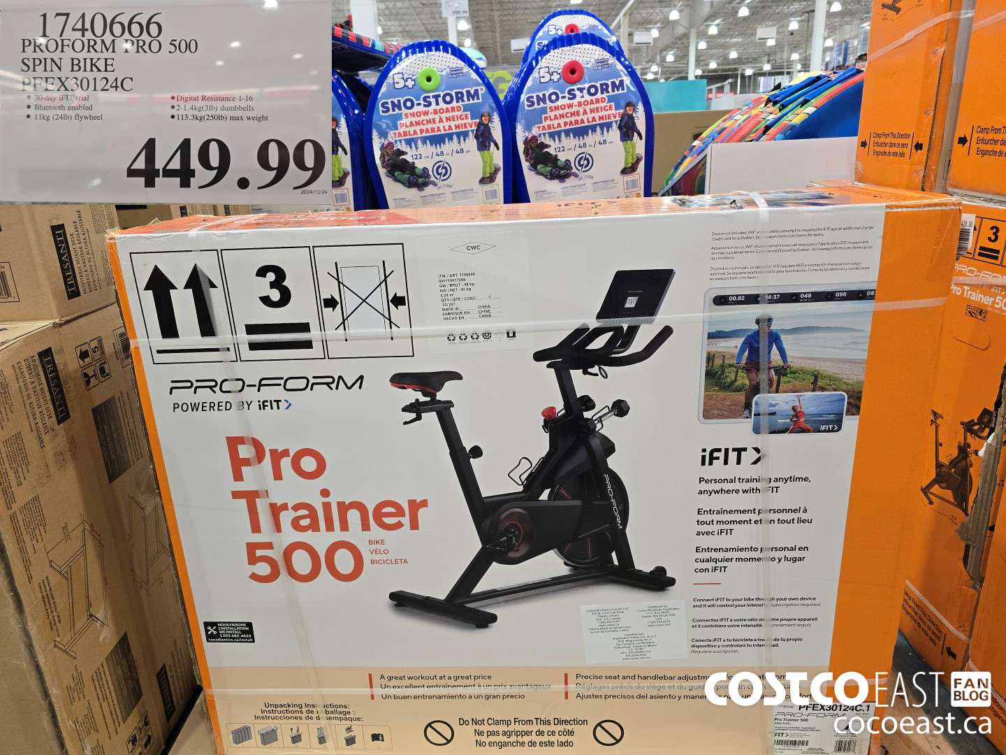 1740666 PROFORM PRO 500 SPINNER BIKE PFEX30124C $449.99