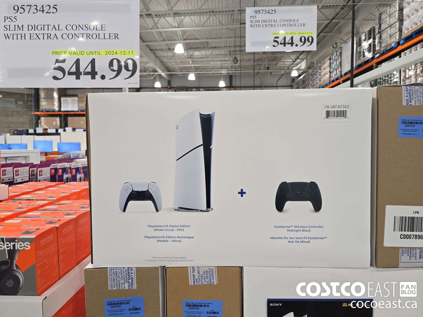 9573425 PS5 SLIM DIGITAL CONSOLE WITH EXTRA CONTROLLER $544.99