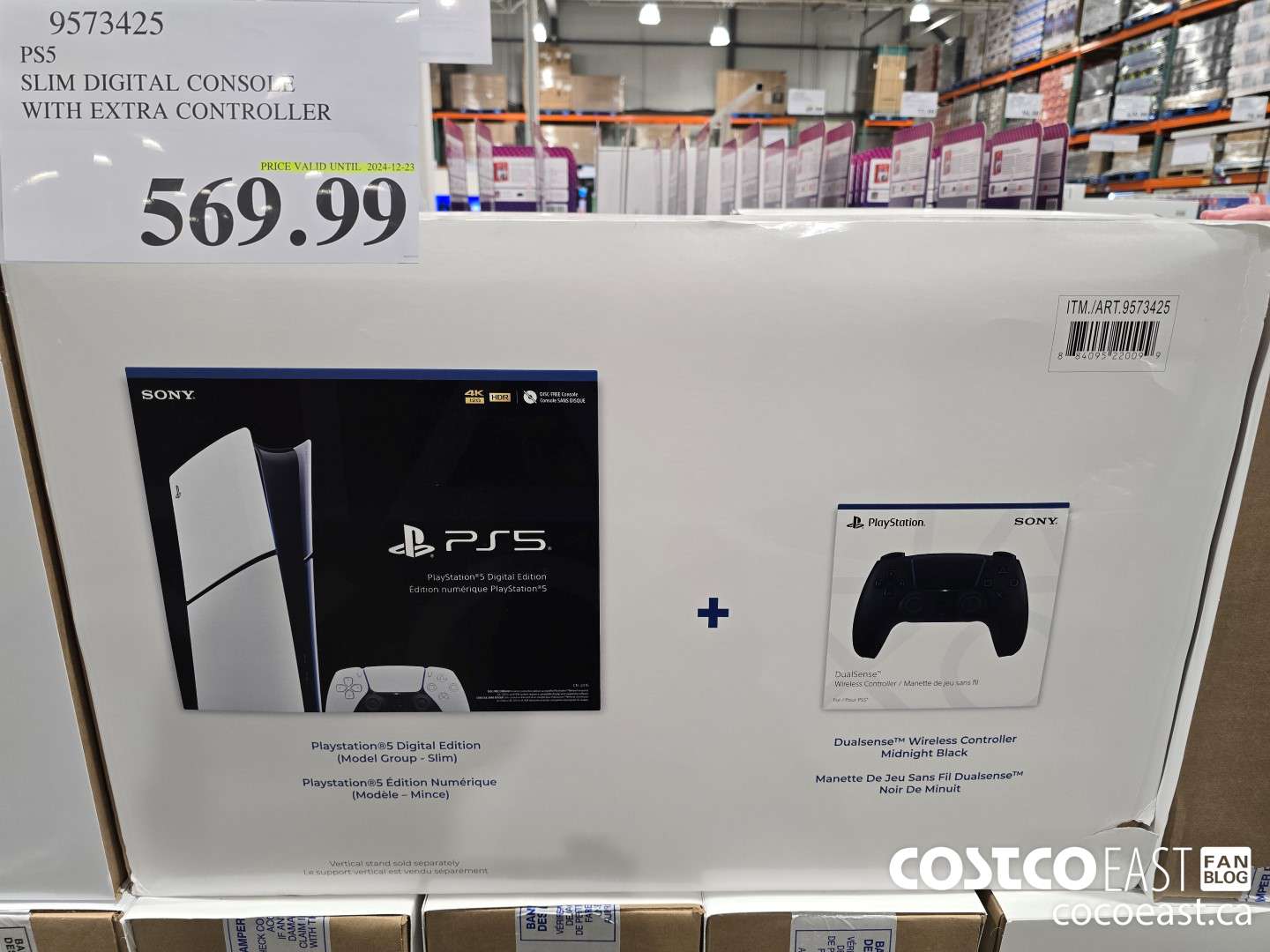 9573425 PS5 SLIM DIGITAL CONSOLE WITH EXTRA CONTROLLER $569.99