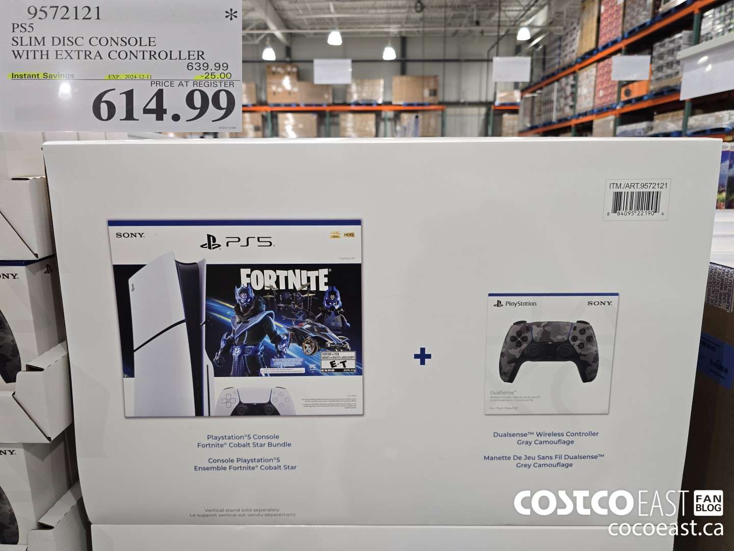 9572121 PSS SLIM DISC CONSOLE WITH EXTRA CONTROLLER ($25.00 INSTANT SAVINGS EXPIRES ON 2024-12-11) $614.99