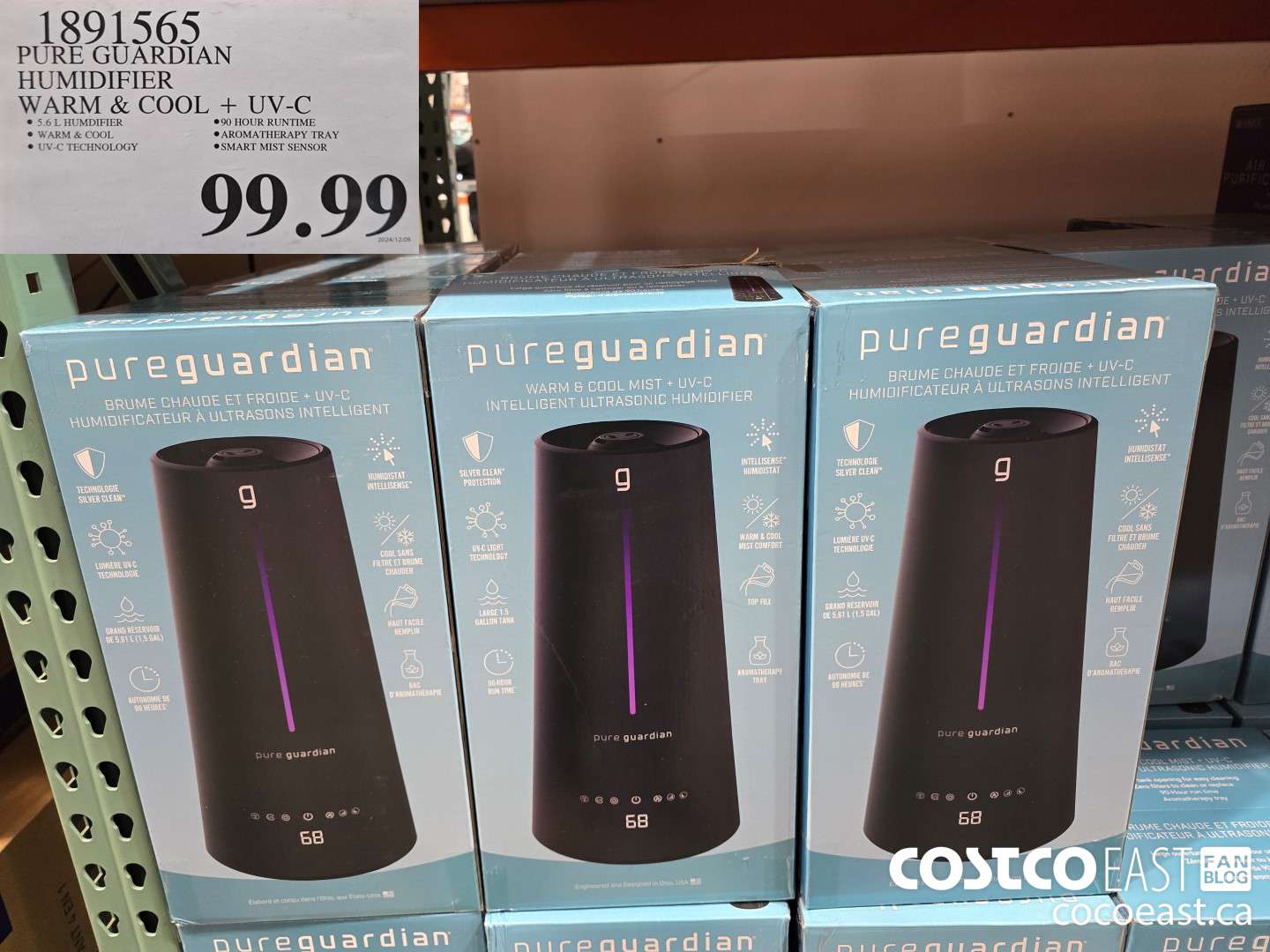 1891565 PUREGUARDIAN HUMIDIFIER WARM & COOL + UV-C $99.99