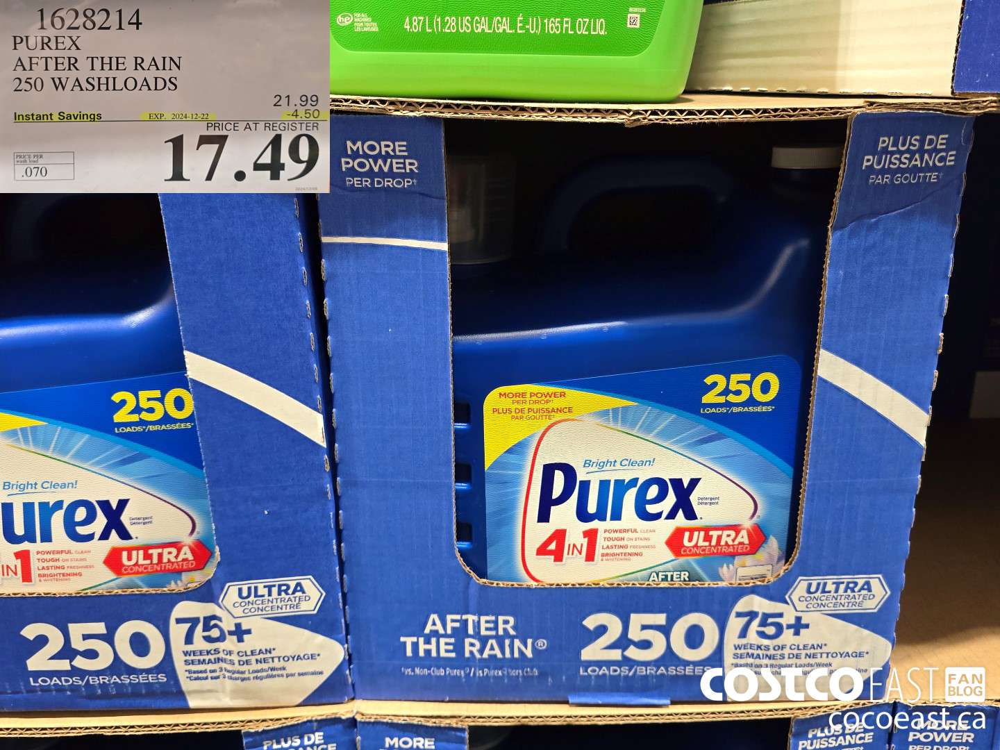 1628214 PUREX AFTER THE RAIN 250 washloads ($4.50 INSTANT SAVINGS EXPIRES ON 2024-12-22) $17.49