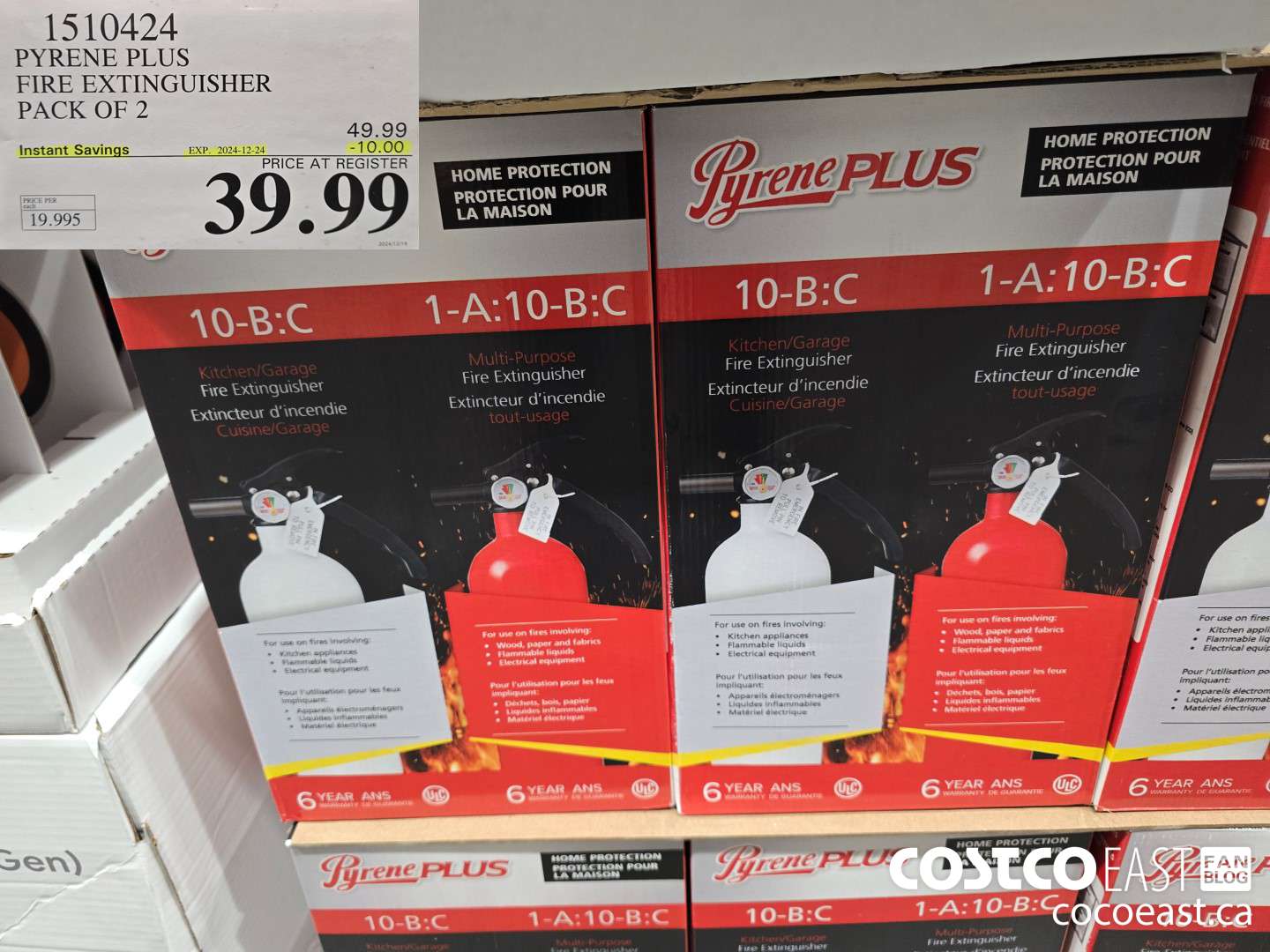 1510424 PYRENE PLUS FIRE EXTINGUISHER PACK OF 2 ($10.00 INSTANT SAVINGS EXPIRES ON 2024-12-24) $39.99