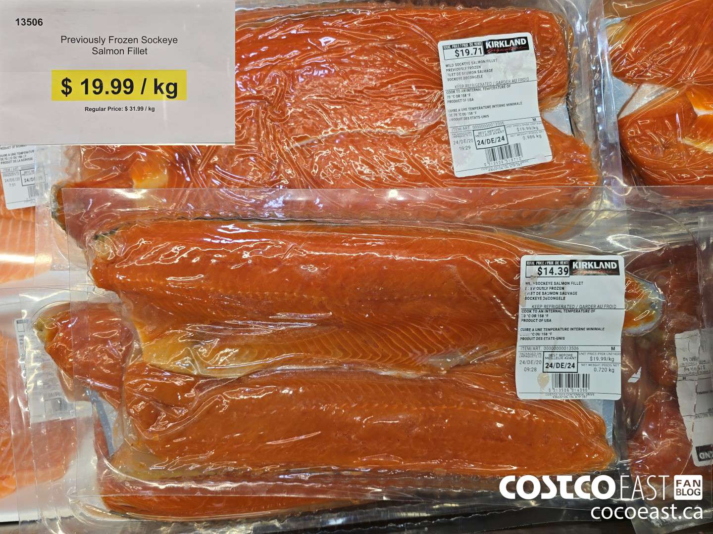 13506 Previously Frozen Sockeye DISCOUNT PER/KG ($12.00 INSTANT SAVINGS)