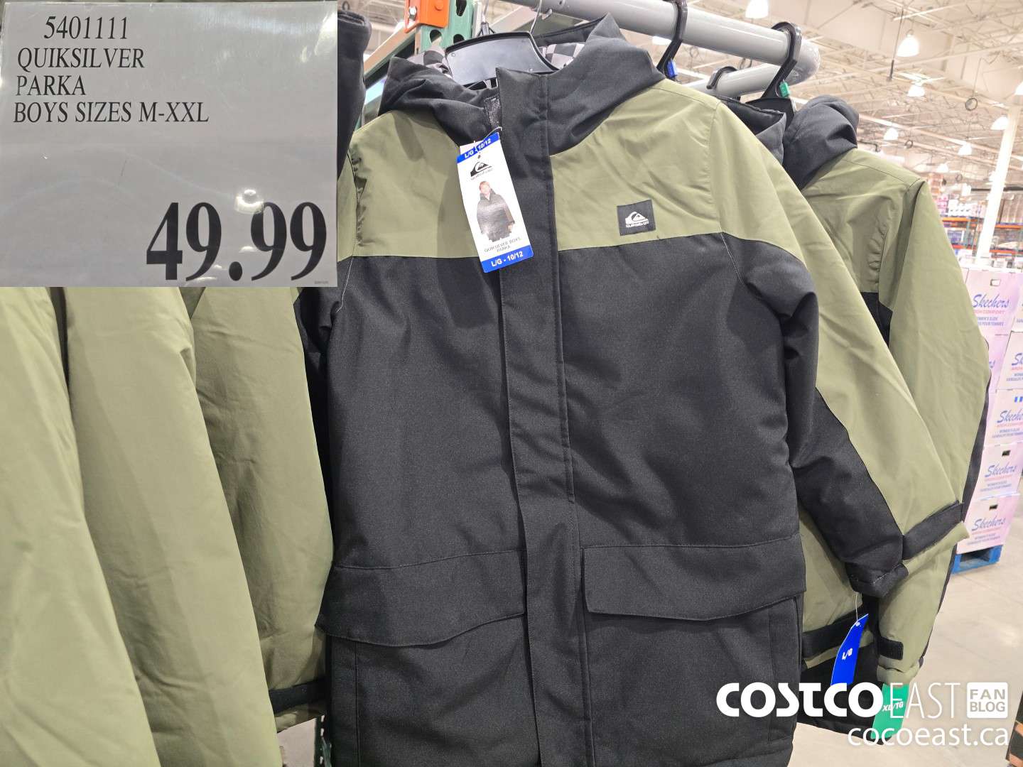 5401111 QUIKSILVER PARKA BOYS SIZES M-XXL $49.99