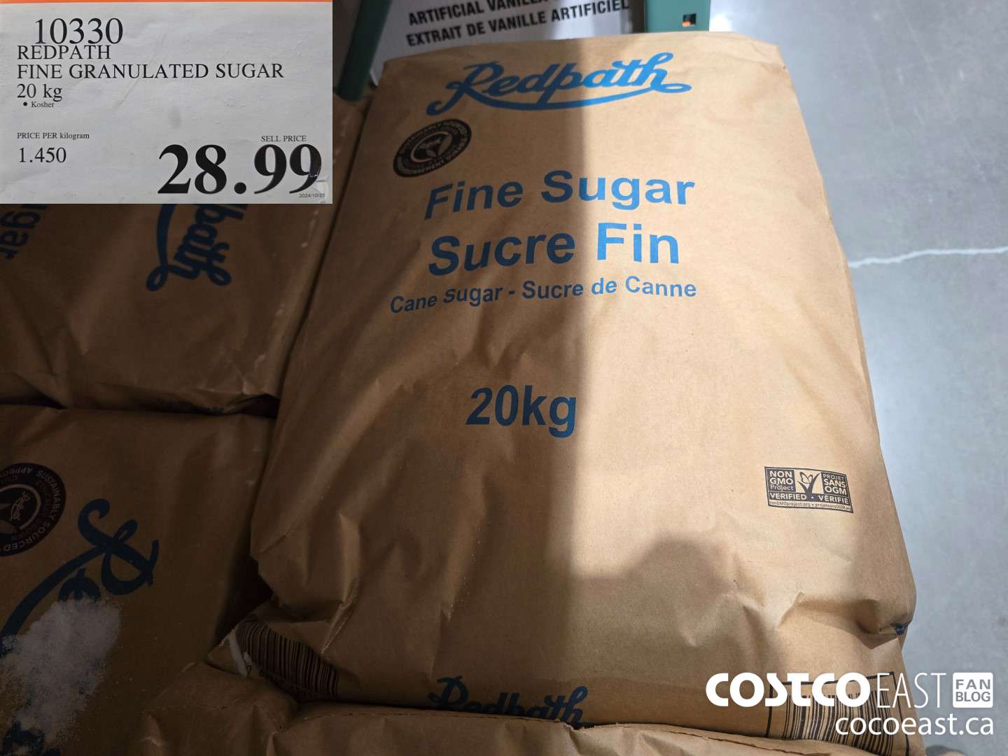 10330 REDPATH FINE GRANULATED SUGAR 20 KG $28.99