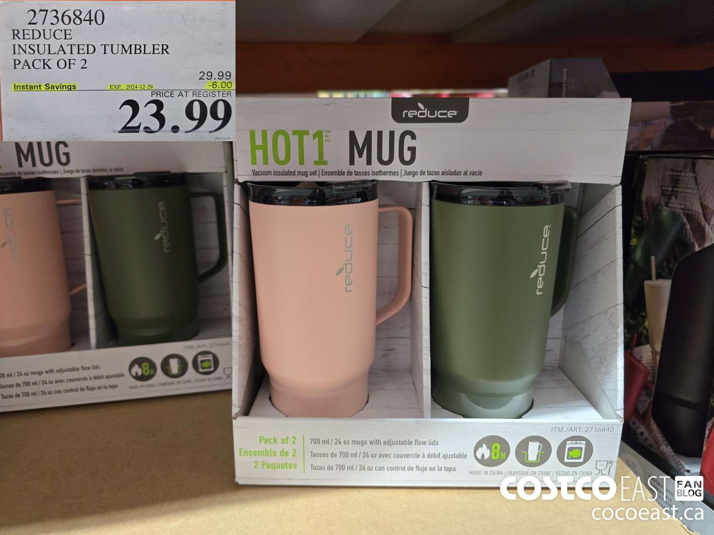 2736840 REDUCE INSULATED TUMBLER PACK OF 2 ($6.00 INSTANT SAVINGS EXPIRES ON 2024-12-29) $23.99