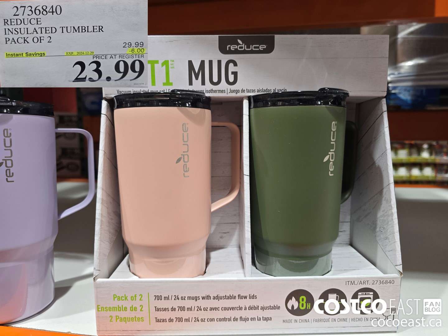 2736840 REDUCE INSULATED TUMBLER PACK OF 2 ($6.00 INSTANT SAVINGS EXPIRES ON 2024-12-29) $23.99