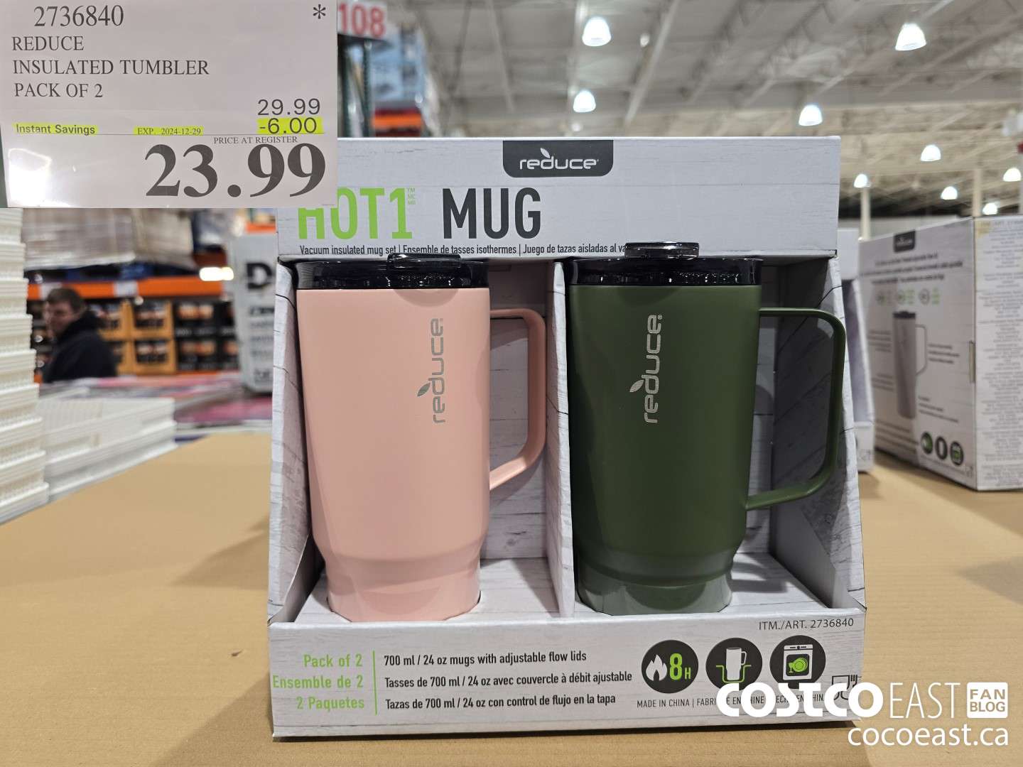 2736840 REDUCE INSULATED TUMBLER PACK OF 2 ($6.00 INSTANT SAVINGS EXPIRES ON 2024-12-29) $23.99