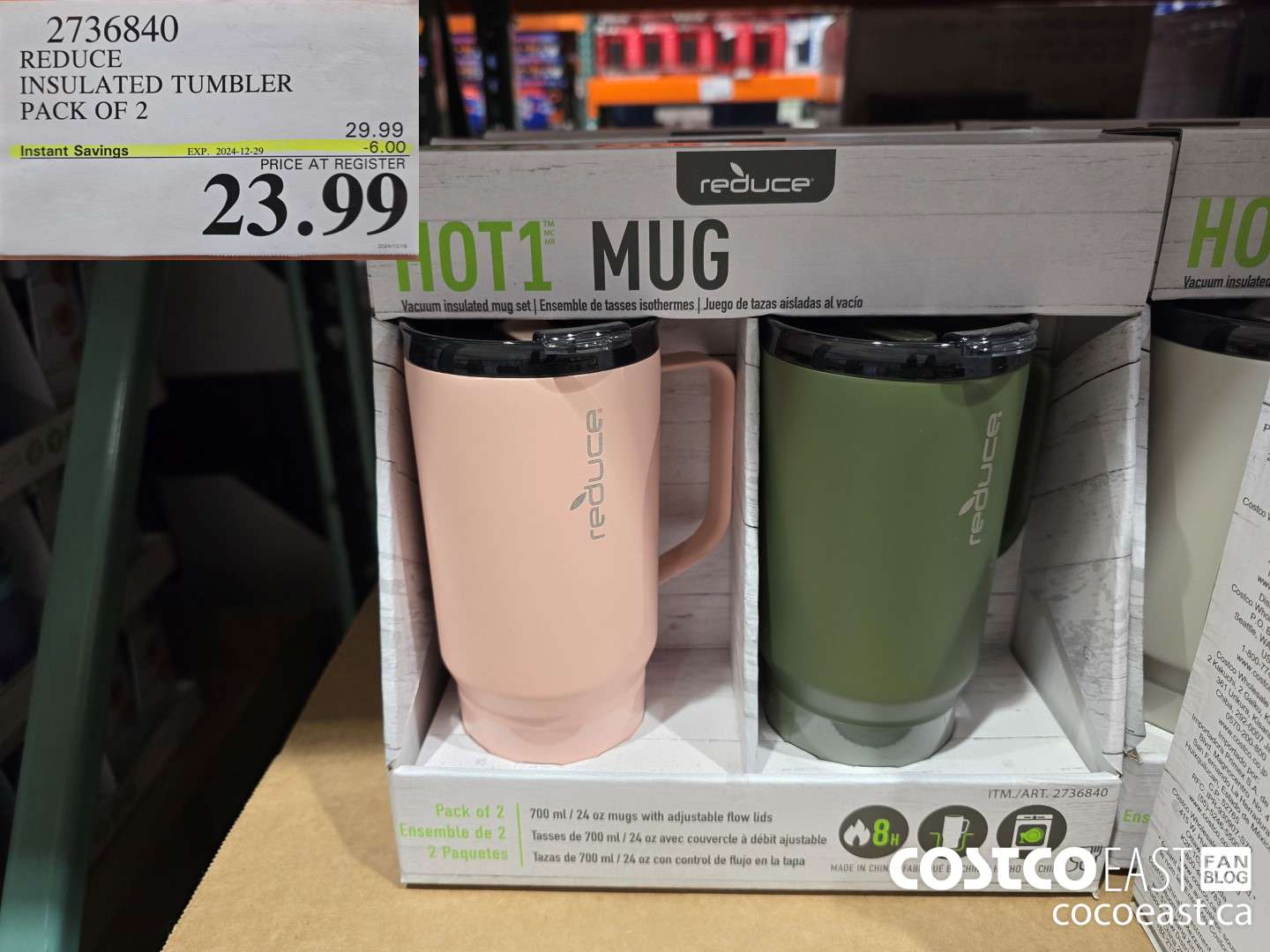 2736840 REDUCE INSULATED TUMBLER PACK OF 2 ($6.00 INSTANT SAVINGS EXPIRES ON 2024-12-29) $23.99