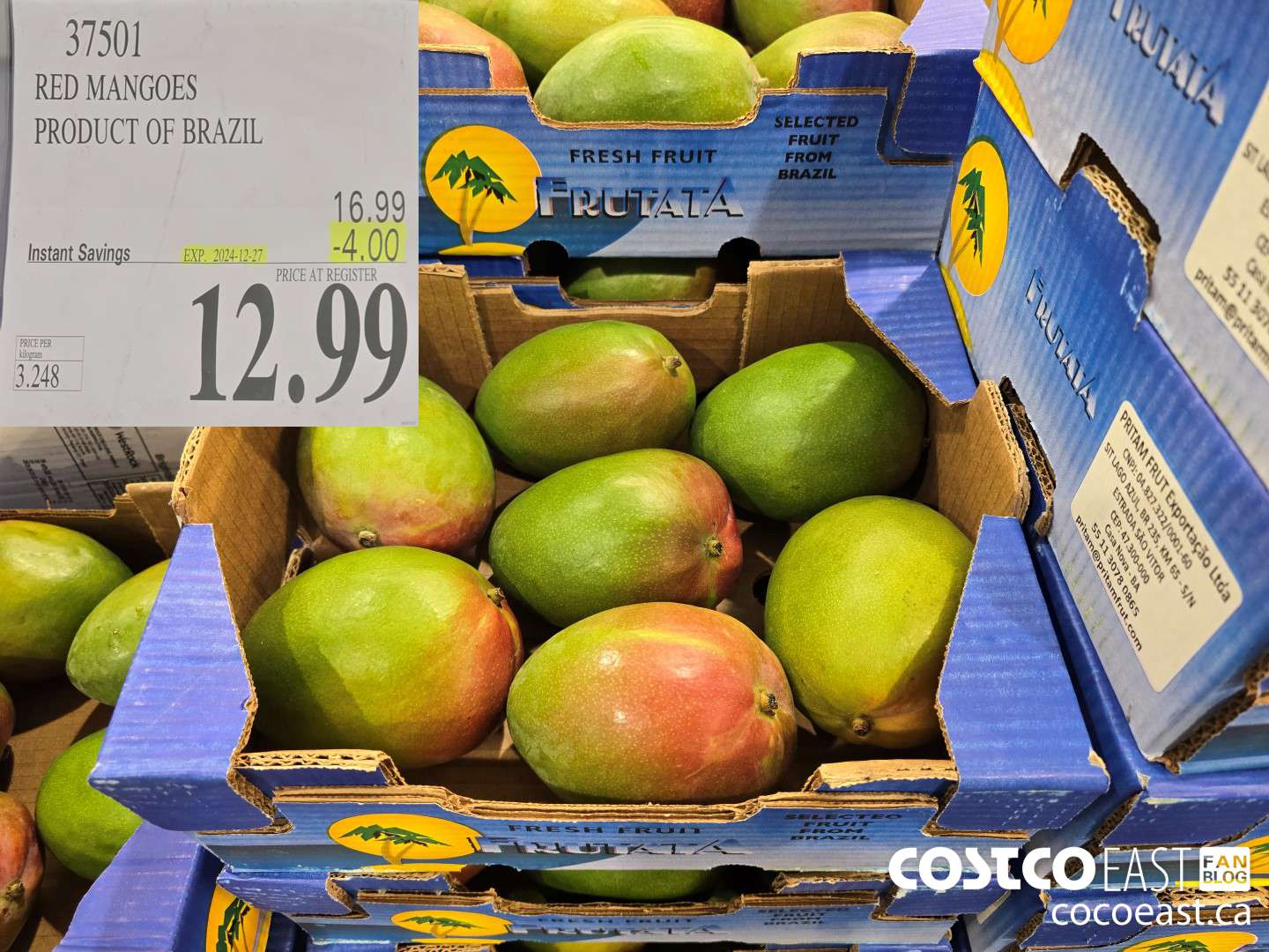 37501 RED MANGOES PRODUCT OF BRAZIL ($4.00 INSTANT SAVINGS EXPIRES ON 2024-12-27) $12.99