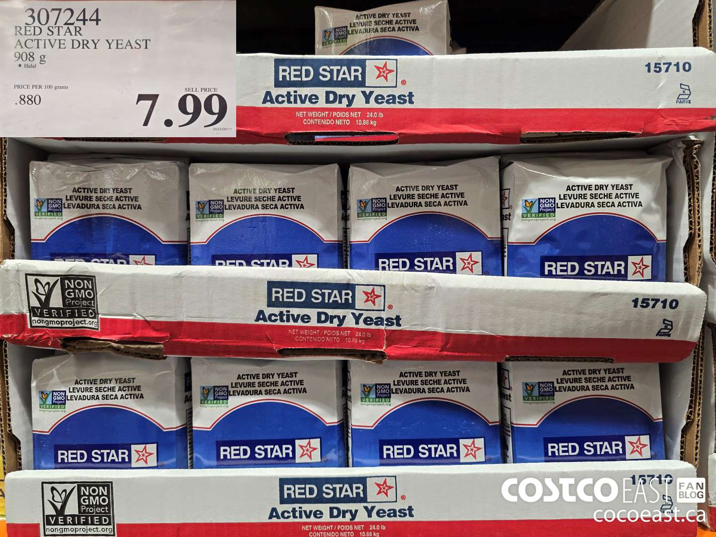 307244 RED STAR ACTIVE DRY YEAST 908 G $7.99