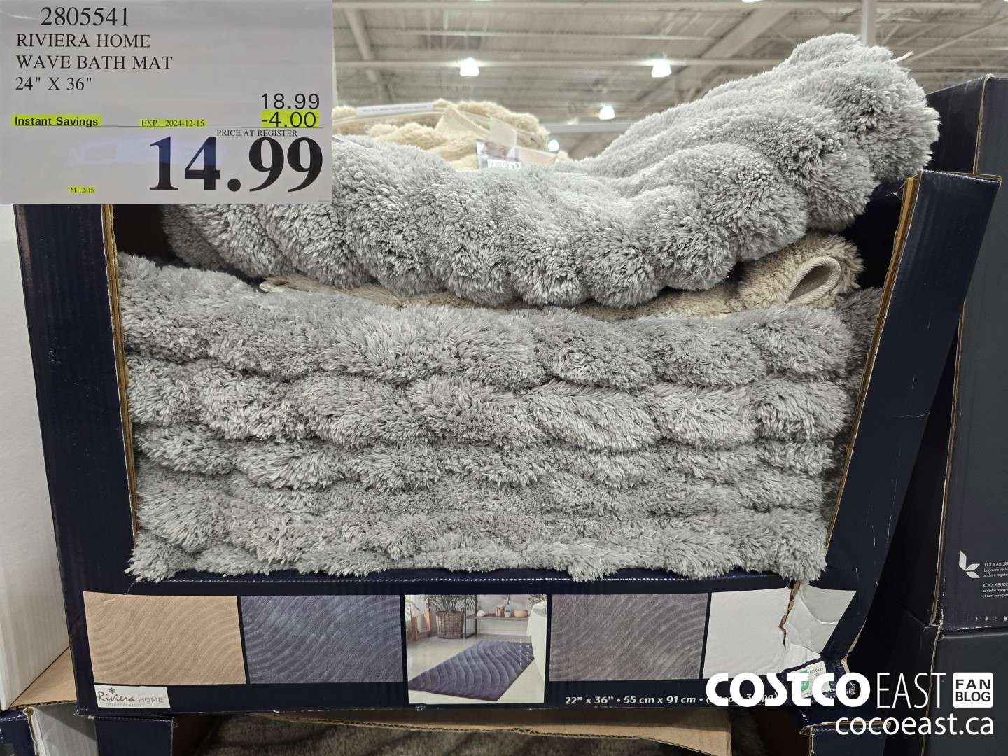 2805541 RIVIERA HOME WAVE BATH MAT 24