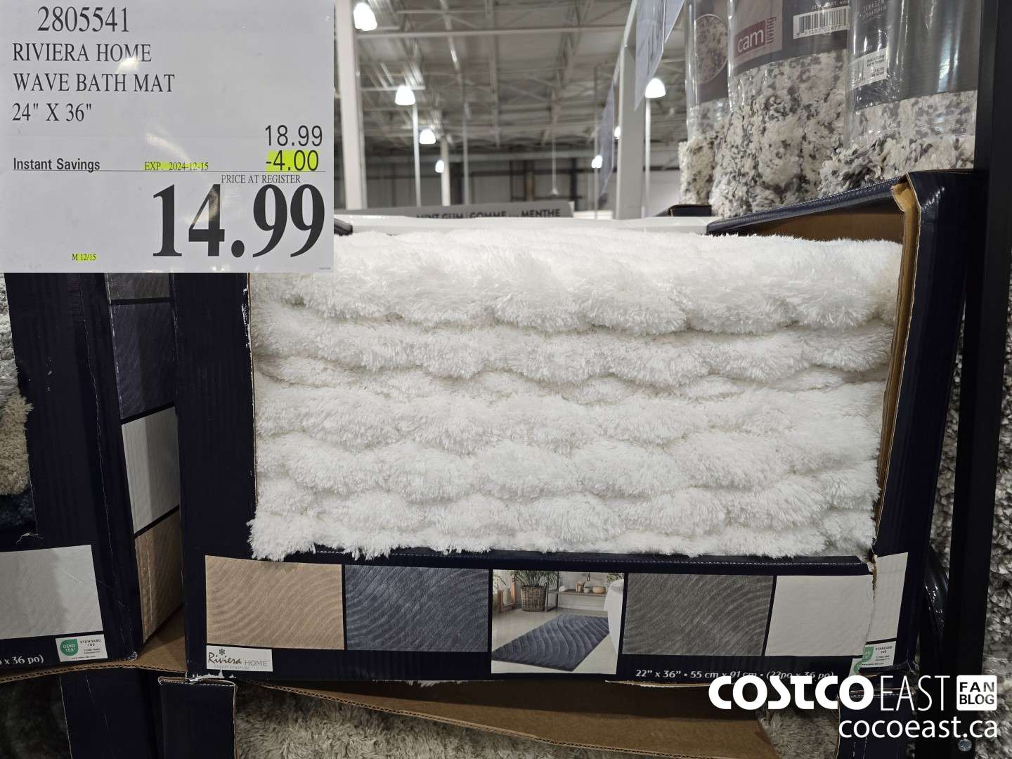 2805541 RIVIERA HOME WAVE BATH MAT 24