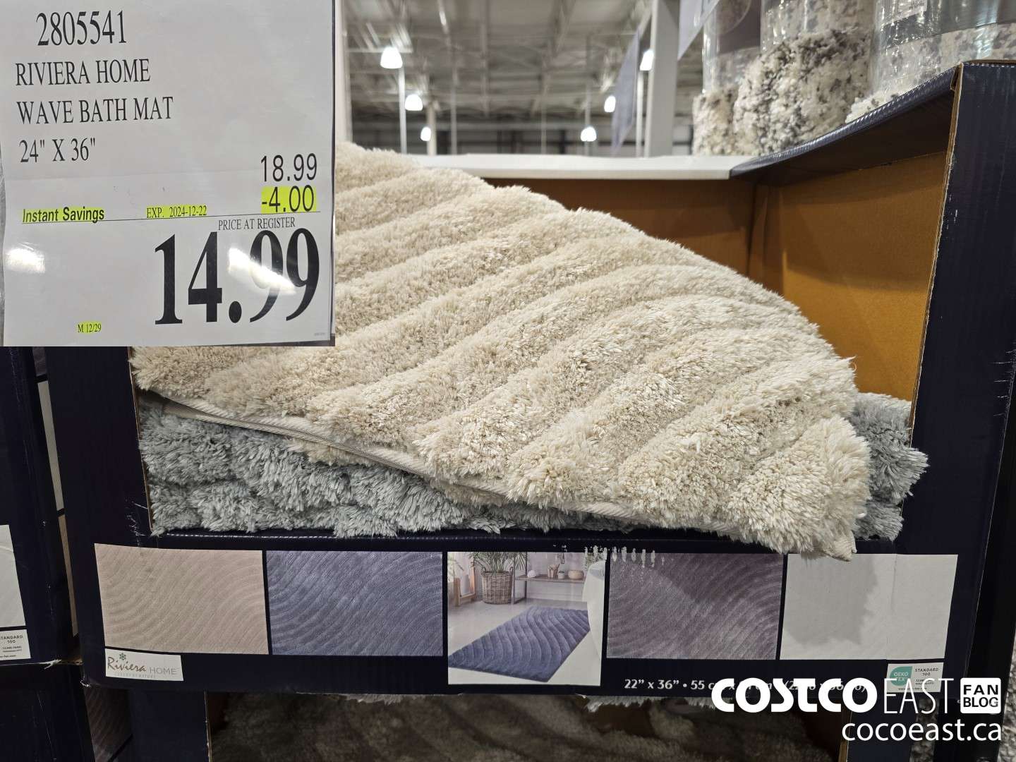 2805541 RIVIERA HOME WAVE BATH MAT 24